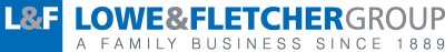 Lowe Fletccher logo identity design Wendsbury