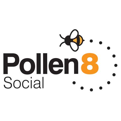 Social media logo Pollen 8 designed in Burton on Trent